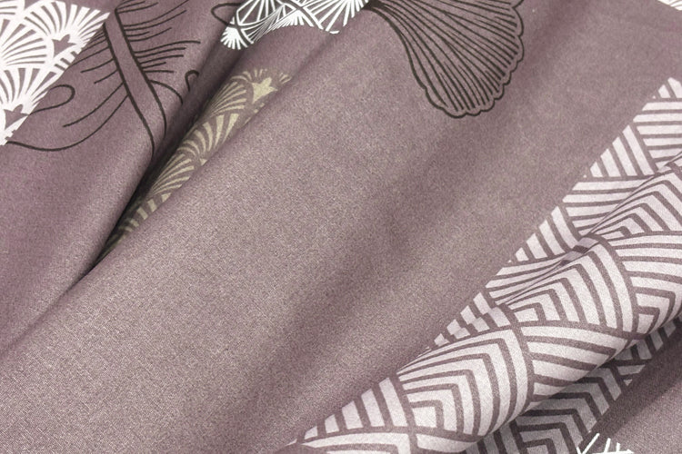 Metro Mauve Blocks Custom Bed Sheet Set in Shades of Purple