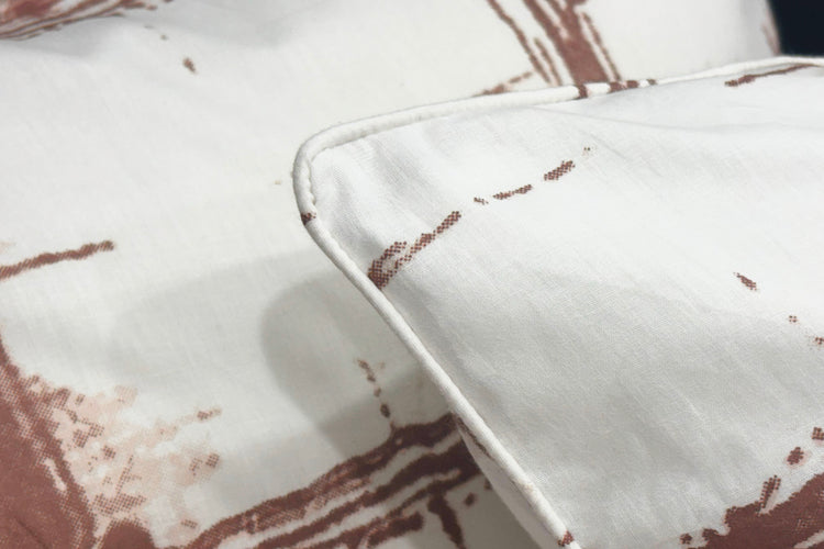 Art House Grid Custom Bed Sheet Set in Shades of Brown