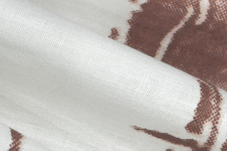 Art House Grid Custom Bed Sheet Set in Shades of Brown