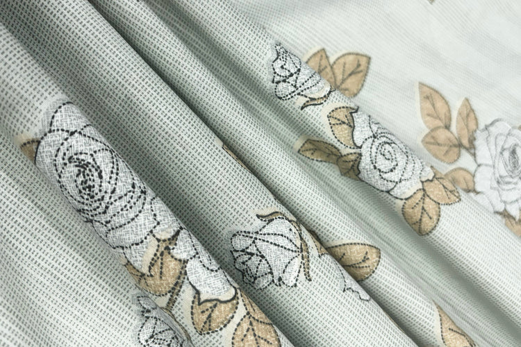 Gulbahaar Sage Custom Bed Sheet Set in Shades of Grey and Blue