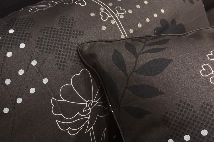 Midnight Garden Custom Bed Sheet Set in Shades of Brown