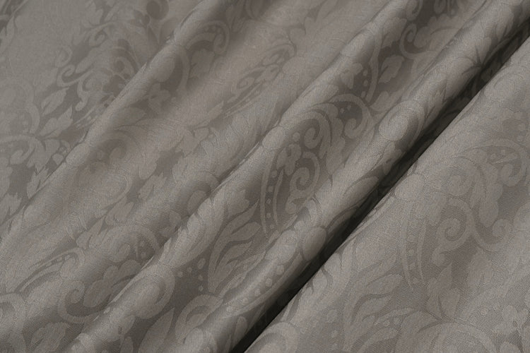 300TC Sateen Self Weave Royale Damask Custom Bed Sheet Set - Grey