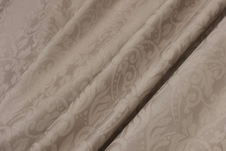 300TC Sateen Self Weave Royale Damask Custom Bed Sheet Set - Beige