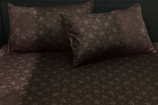 Fading Night Ombre Custom Bed Sheet Set in Shades of Chocolate Brown