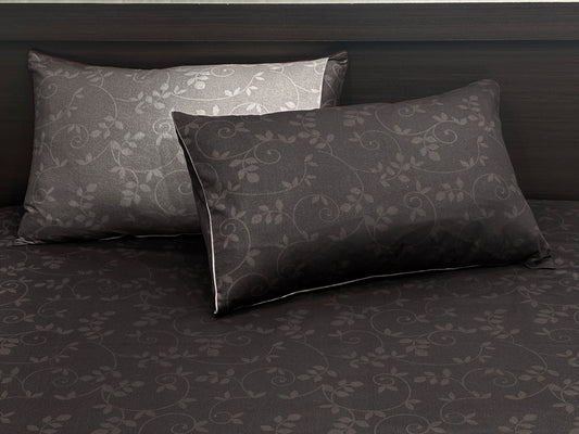 Dusk Garden Ombre Custom Bed Sheet Set in Shades of Grey