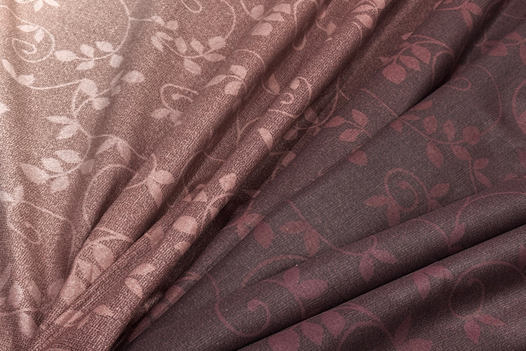 Dusk Garden Ombre Custom Bed Sheet Set in Shades of Maroon