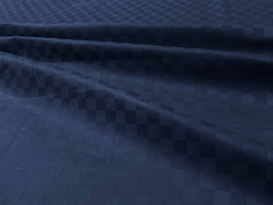 sateen square weave custom bedsheet set dark blue