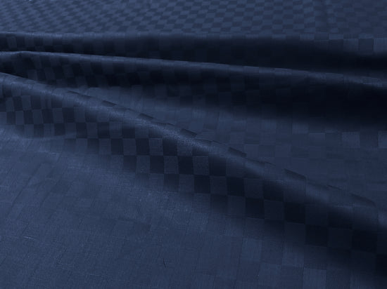 sateen square weave custom bedsheet set dark blue
